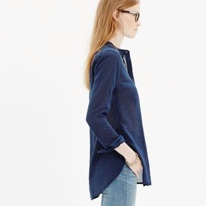 Madewell Navy Pop over Shirt